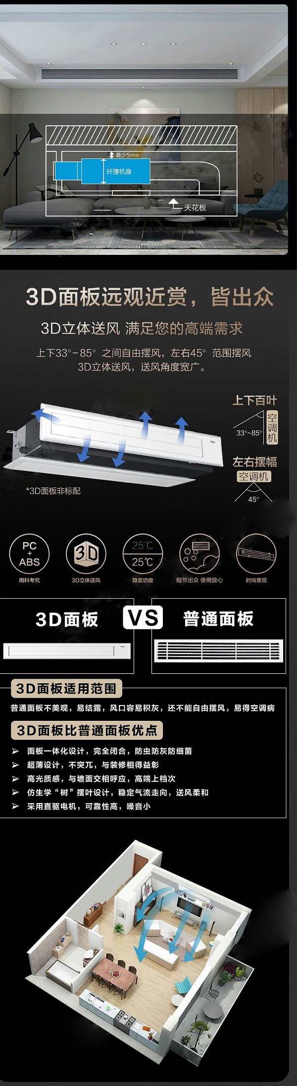 海尔中央空调家用大3匹6